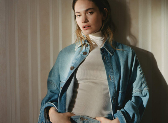 Lily James by Sebastian Sabal-Bruce for Net-a-Porter (2022)