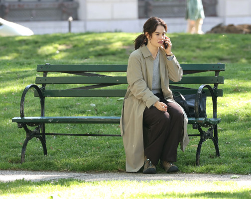 Lily James - Relay (2023) On Set in Newark, New Jersey 05/25/2023