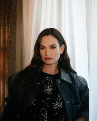 Lily James - Prada FW 2024 Show at Milan Fashion Week 02/22/2024