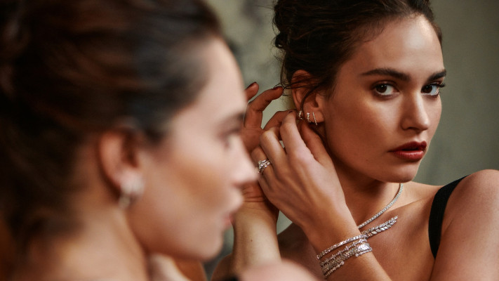 Lily James by Cass Bird for Only Natural Diamonds Fall 2023 (New York 05/24/23)