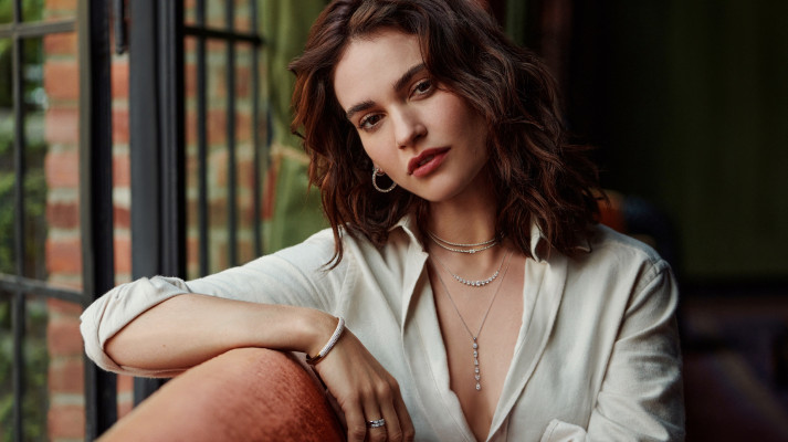 Lily James by Cass Bird for Only Natural Diamonds Fall 2023 (New York 05/24/23)