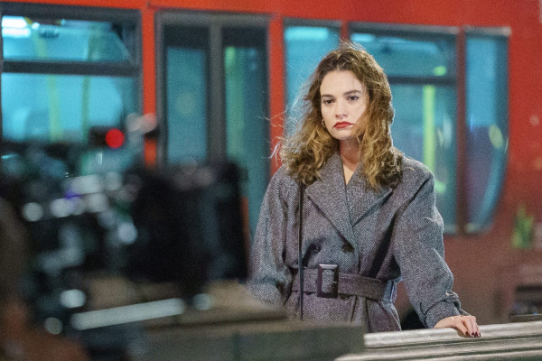 Lily James - &#039;What&#039;s Love Got to Do with It?&#039; On Set | 2021