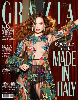 Lily James by Ellen Von Unwerth for Grazia Italia // February 2020