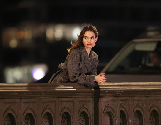 Lily James - &#039;What&#039;s Love Got to Do with It?&#039; On Set | 2021