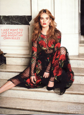 Lily James – OK! Magazine 07/09/2019 Issue