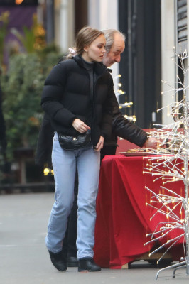 Lily-Rose Depp – Christmas Shopping in Paris 12/24/2018