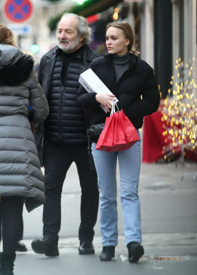 Lily-Rose Depp – Christmas Shopping in Paris 12/24/2018