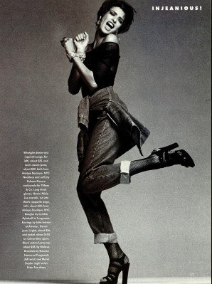 Linda Evangelista ~ US Harper&#039;s Bazaar June 1990 by Francesco Scavullo