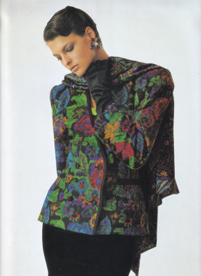 Linda Evangelista for Escada fall/winter 1989