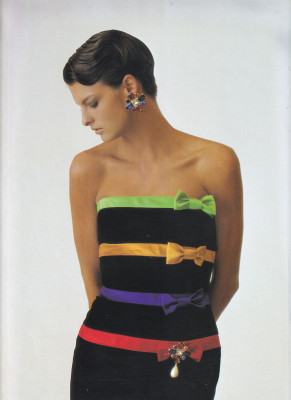 Linda Evangelista for Escada fall/winter 1989