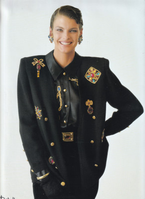 Linda Evangelista for Escada fall/winter 1989