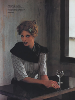 Linda Evangelista for Elle Korea January 2004 by  Julien d&#039;Ys