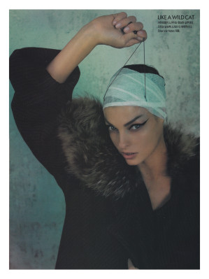Linda Evangelista for Elle Korea January 2004 by  Julien d&#039;Ys
