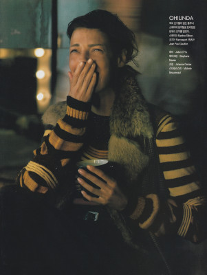 Linda Evangelista for Elle Korea January 2004 by  Julien d&#039;Ys