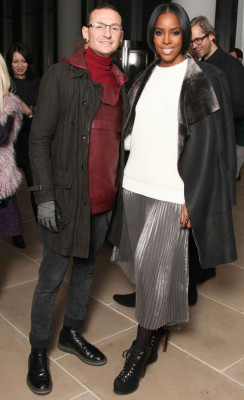 Linkin Park - Chester Bennington at Mercedes-Benz Fashion Week in NY 02/09/2014