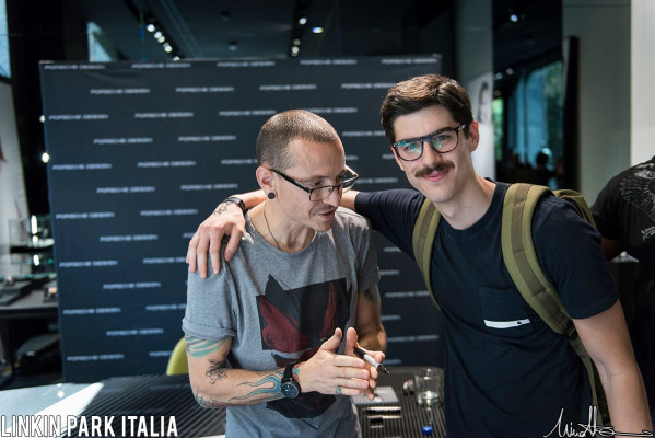 Linkin Park - Chester Bennington at Porsche Design Store in Milan 06/10/2014 