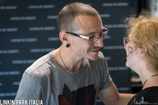 Linkin Park - Chester Bennington at Porsche Design Store in Milan 06/10/2014 