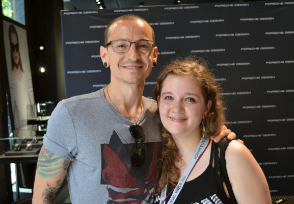 Linkin Park - Chester Bennington at Porsche Design Store in Milan 06/10/2014 