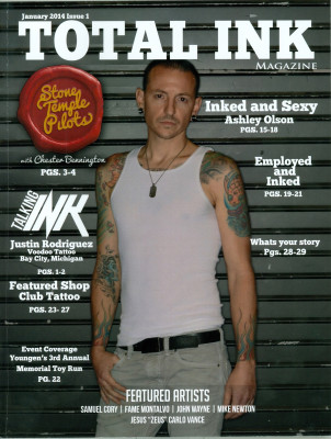 Linkin Park - Chester Bennington for Total Ink by Sandi Alvaro December 2013