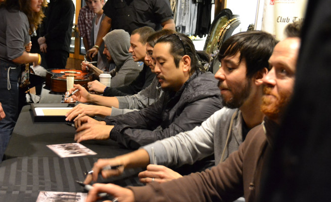 Linkin Park - Autograph signing at Club Tattoo in Las Vegas 02/19/2011