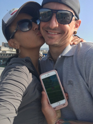 Linkin Park - Chester Bennington with wife Talinda 08/23/2016