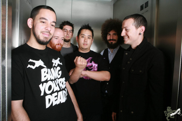 Linkin Park - Elevator Photoshoot in Paris 04/26/2007