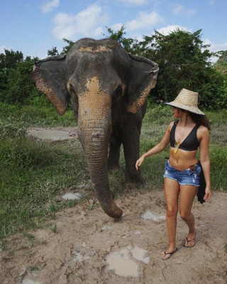 Little Mix - Jade Thirlwall at Krabi Elephant Sanctuary, Thailand January 2019