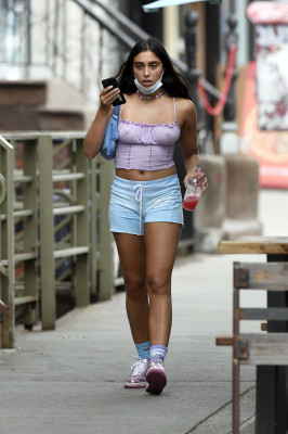LOURDES LEONE in a Shorts Out in New York 07/08/2020