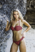 LUCIE DONLAN in Bikinis on the Set of a Photoshoot at a Beach in Bali, February 