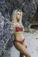LUCIE DONLAN in Bikinis on the Set of a Photoshoot at a Beach in Bali, February 