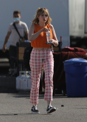 Lucy Boynton - &#039;The Greatest Hits&#039; On Set in Los Angeles 10/03/2022