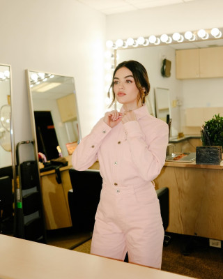 Lucy Hale by Kim Tin for 'Which Brings Me to You' Press Day in NY 01/16/2024