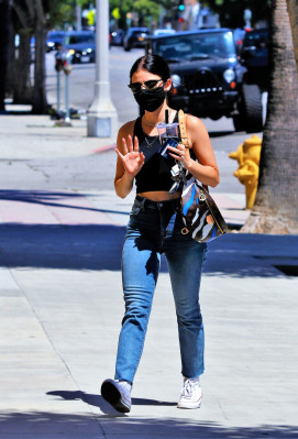 LUCY HALE in Denim Out and About in Los Angeles 06/10/2020