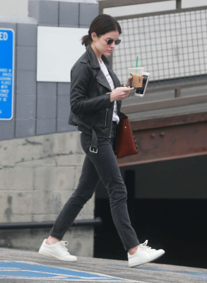 Lucy Hale at a nail salon in West Hollywood