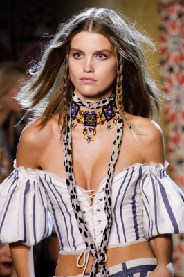 Luna Bijl - Roberto Cavalli Spring/Summer 2018 Fashion Show in Milan