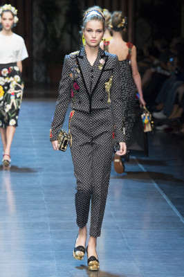 Luna Bijl - Dolce&amp;Gabbana Spring/Summer 2016 Fashion Show in Milan