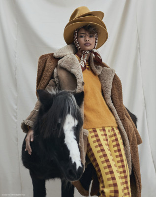 Malaika Firth ~ Vogue Poland January 2020 by Agnieszka Kulesza and Łukasz Pik