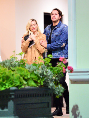 Margot Robbie and Tom Ackerley are seen in Los Angeles, 05.02.2020