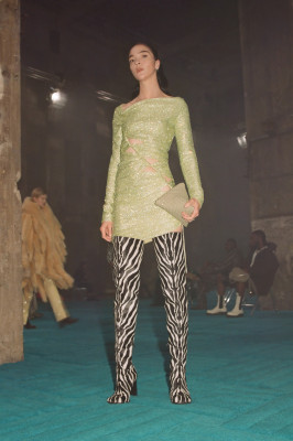 Maria Carla Boscono - Bottega Veneta Fall/Winter 2021 Fashion Show in Milan