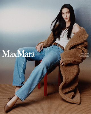 Maria Carla Boscono ~ Max Mara Teddy Bear Coat 2023 Campaign by Tyler Mitchell