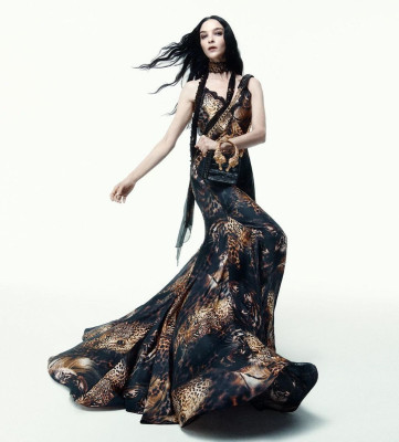 Maria Carla Boscono ~ Roberto Cavalli&#039;s Roar Bag campaign by Robin Galiegue