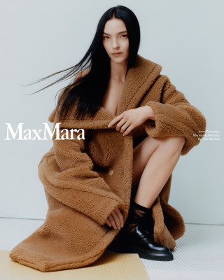 Maria Carla Boscono ~ Max Mara Teddy Bear Coat 2023 Campaign by Tyler Mitchell