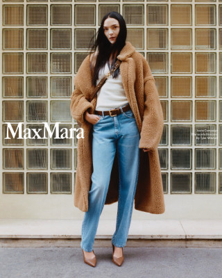 Maria Carla Boscono ~ Max Mara Teddy Bear Coat 2023 Campaign by Tyler Mitchell