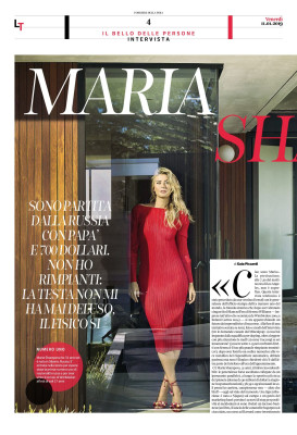 Maria Sharapova – Corriere della Sera Liberi Tutti January 2019 Issue