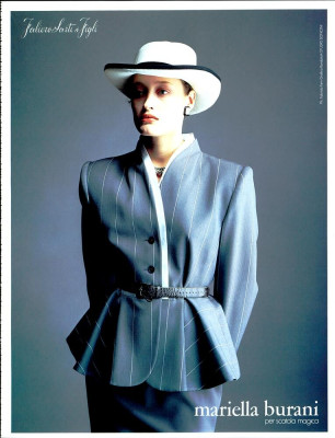 Marie-Sophie Wilson for Mariella Burani SS 1984 by Fabrizio Ferri in Vogue Itali