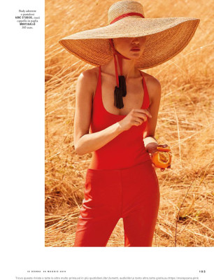 MARTHA HUNT in Io Donna Del Corriere Della Sera, May 2019