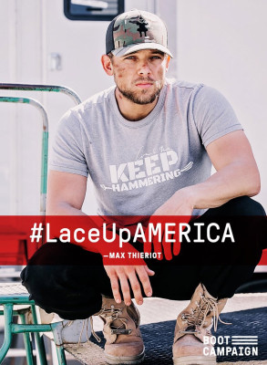 Max Thieriot - Boot Campaign &#039;Lace Up America&#039; (2019)