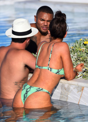 MEGAN BARTON HANSON in Bikini on the Set of Celebs Go Dating in Crete 07/28/2019