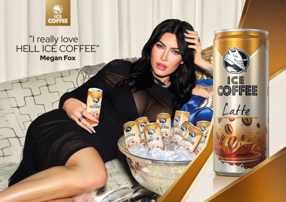Megan Fox became the advertising face of the Hungarian brand of iced coffee Hell