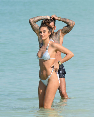 Megan McKenna in Bikini on a beach in Dubai
